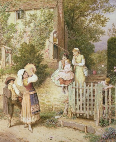 Wandering Minstrels by Myles Birket Foster